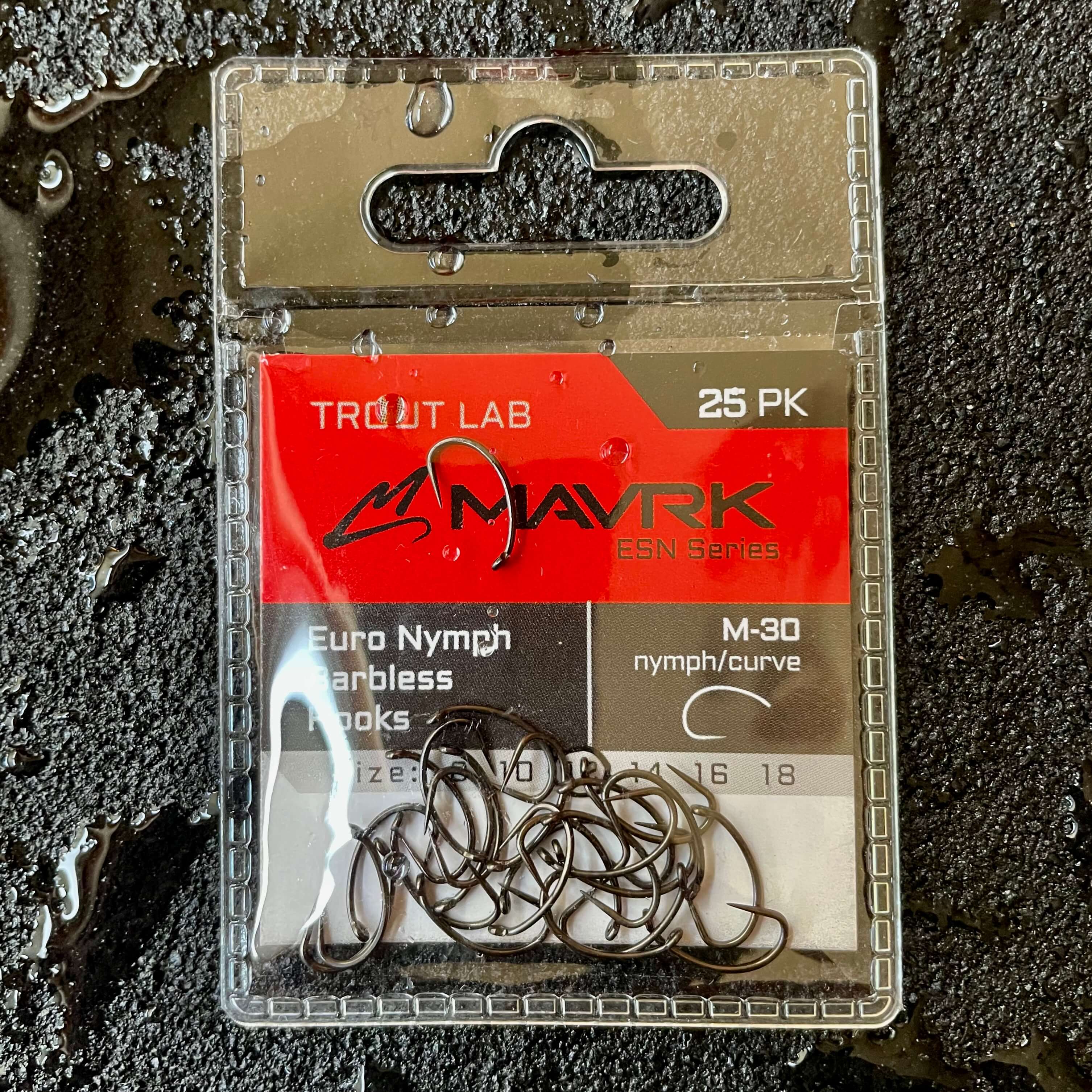 Euro Nymph Barbless Hooks (25 PC Refill Packs) M30 Curve Hook / 16