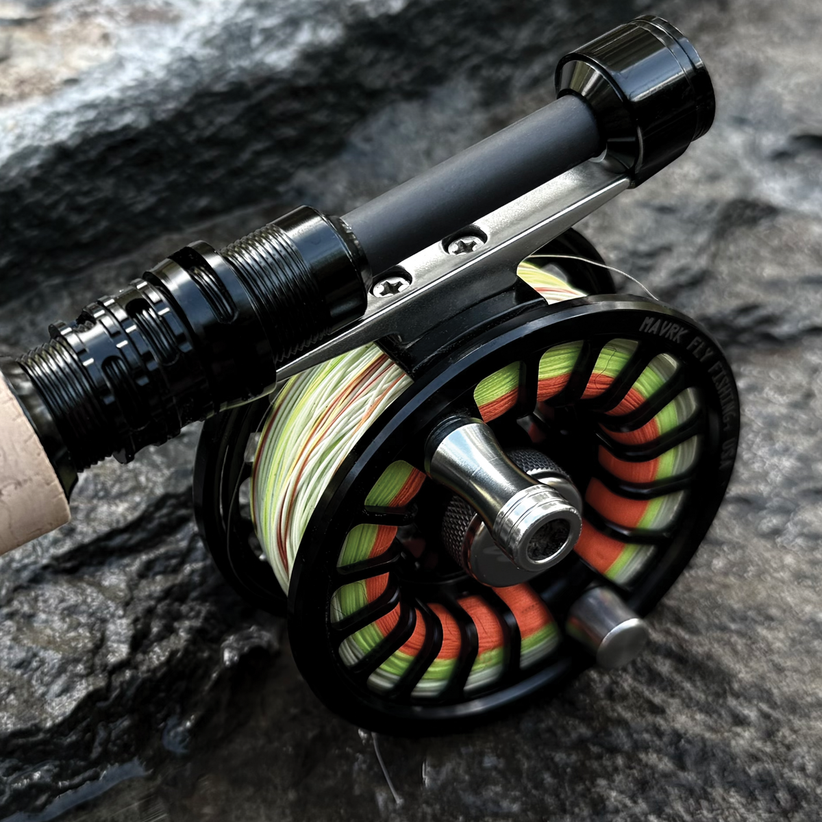 Flash Rod + Enduro 1/3 Reel + Commander Fly Line 3WF Combo Kit on Rock